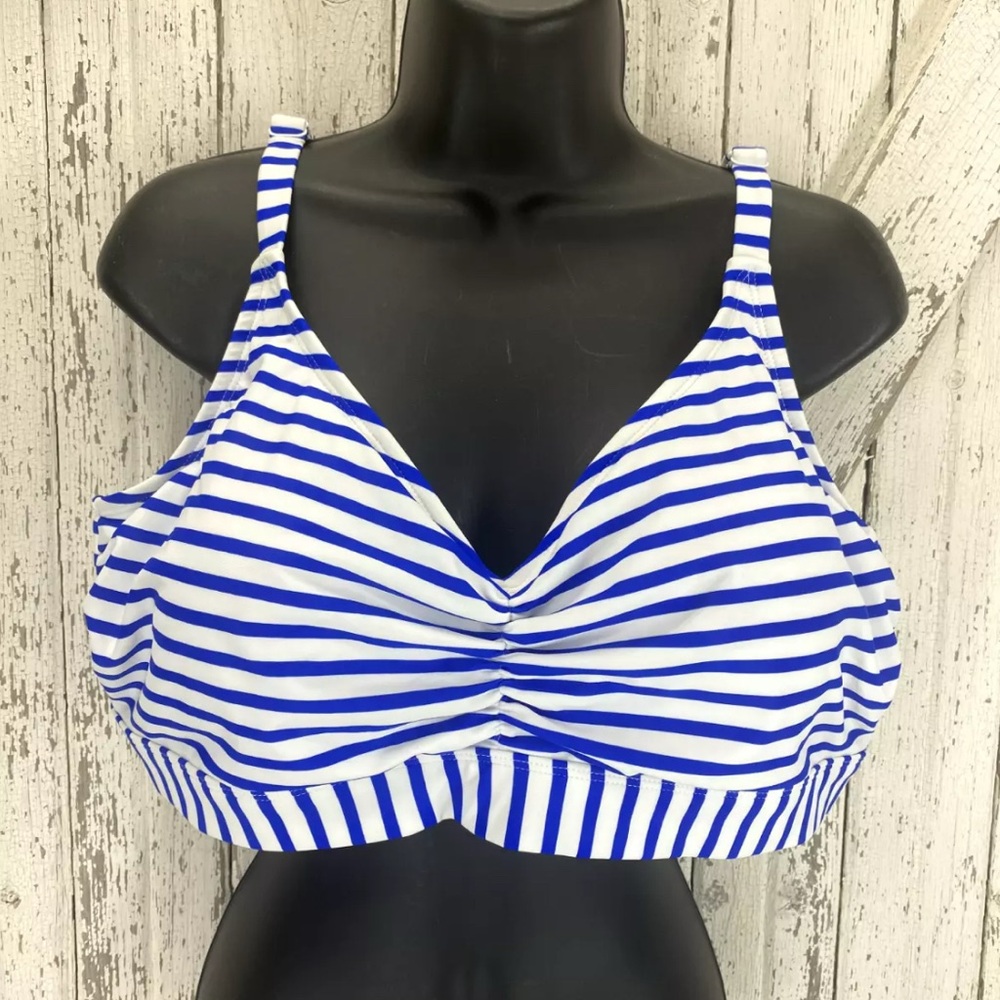 TARGET Kona Blue and White Striped Bikini  size 22, 24/26 bottom